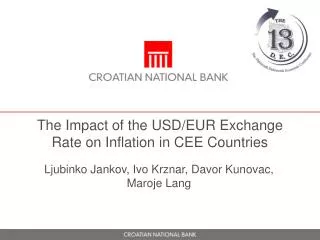 The Impact of the USD/EUR Exchange Rate on Inflation in CEE Countries