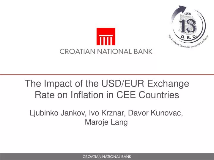 the impact of the usd eur exchange rate on inflation in cee countries
