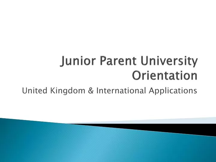 junior parent university orientation