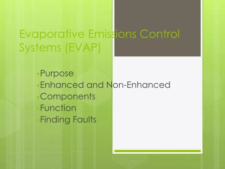 evaporative emissions control systems evap