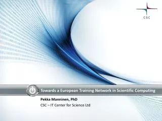 Towards a European Training Network in Scientific Computing