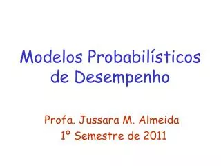 modelos probabil sticos de desempenho