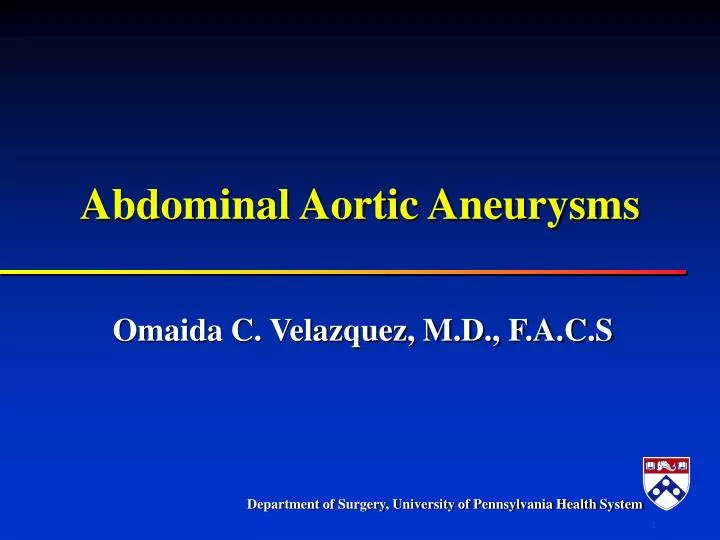 abdominal aortic aneurysms