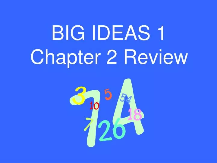 big ideas 1 chapter 2 review
