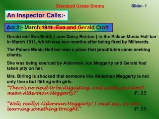 Act 2:- March 1911 Eva and Gerald Croft