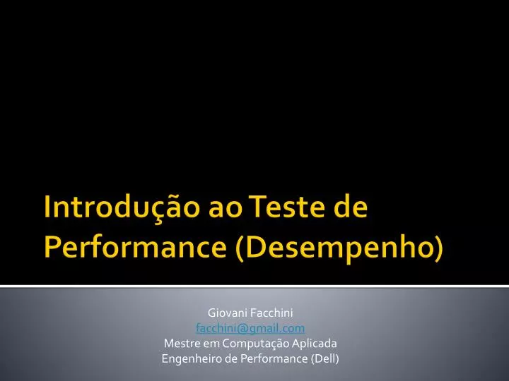 introdu o ao teste de performance desempenho