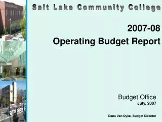 2007-08 Operating Budget Report
