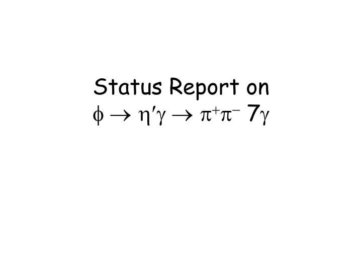 status report on f h g p p 7 g