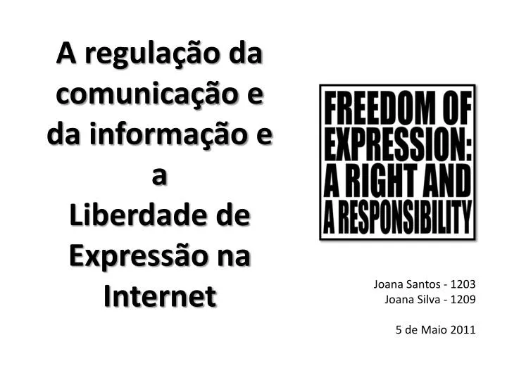 a regula o da comunica o e da informa o e a liberdade de express o na internet