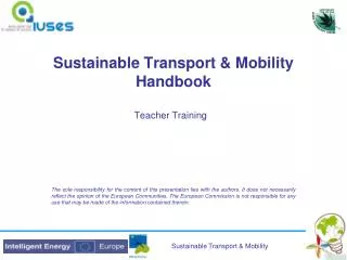 Sustainable Transport &amp; Mobility Handbook