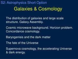 S2: Astrophysics Short Option