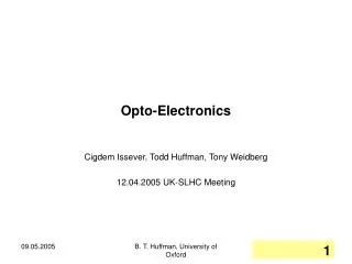 Opto-Electronics