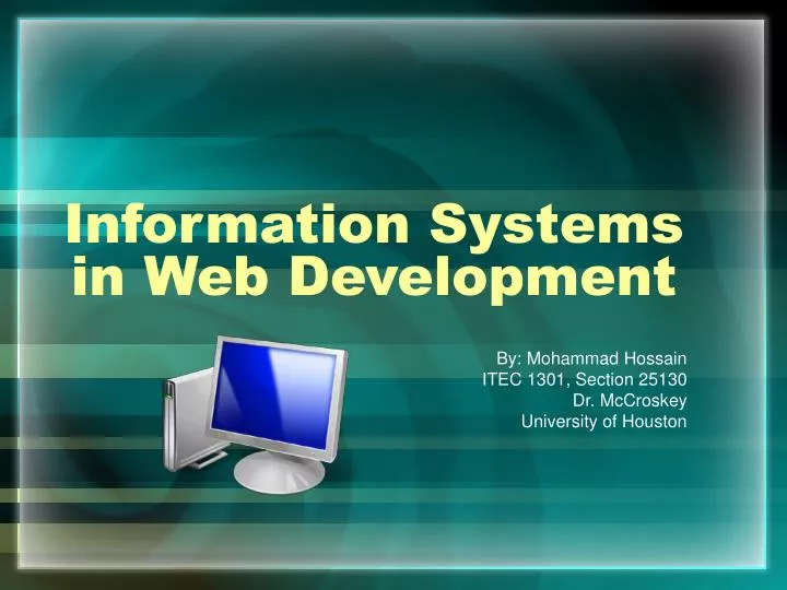 information systems in web development