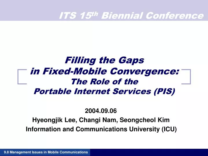 filling the gaps in fixed mobile convergence the role of the portable internet services pis