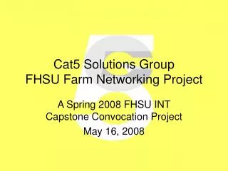 Cat5 Solutions Group FHSU Farm Networking Project