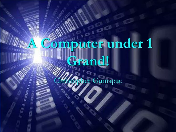 a computer under 1 grand