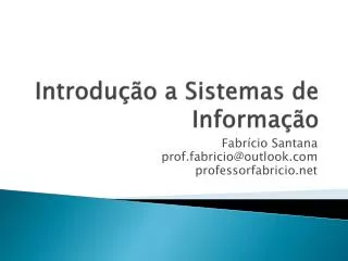 introdu o a sistemas de informa o