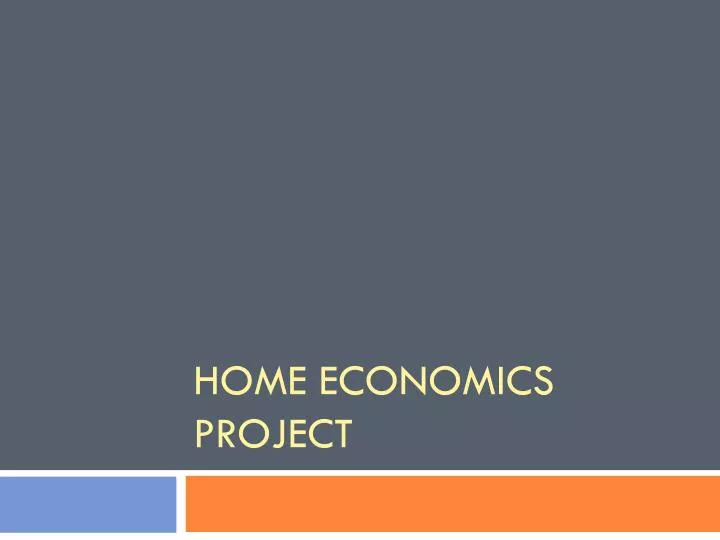 home economics project