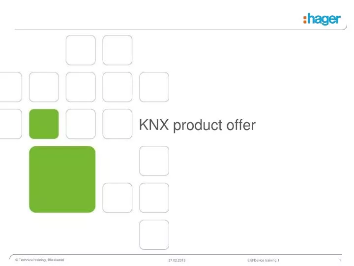 knx product offer