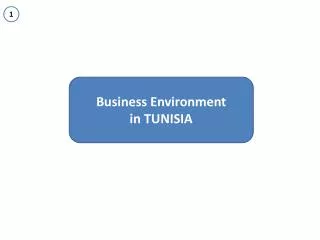 Business Environment in TUNISIA