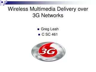 Wireless Multimedia Delivery over 3G Networks