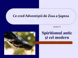 ce cred adventi tii de z iua a aptea