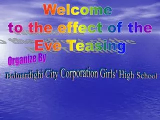 Welcome to the effect of the Eve Teasing