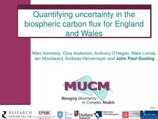 Quantifying uncertainty in the biospheric carbon flux for England and Wales