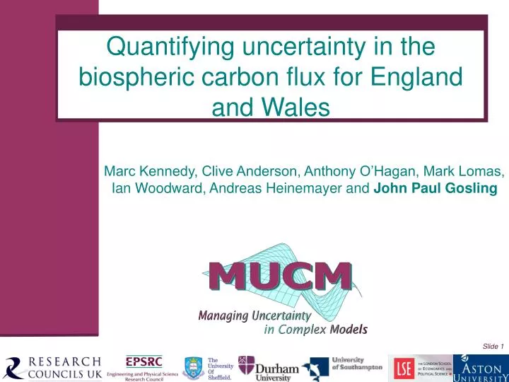 quantifying uncertainty in the biospheric carbon flux for england and wales
