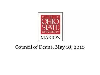 Council of Deans, May 18, 2010