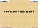 Konsep dan Notasi Bahasa - slide 1