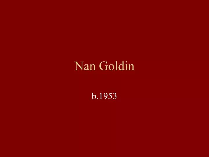 nan goldin