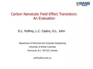 Carbon Nanotube Field-Effect Transistors: An Evaluation