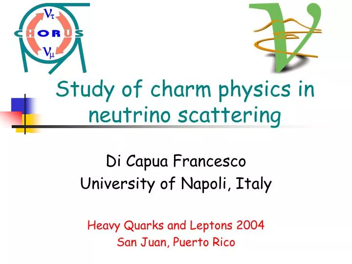 study of charm physics in neutrino scattering