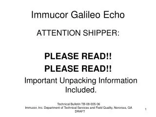 Immucor Galileo Echo