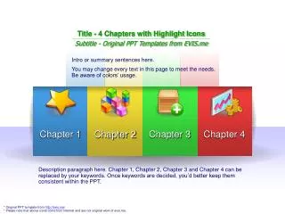 Title - 4 Chapters with Highlight Icons