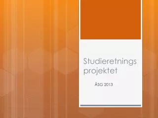 studieretningsprojektet