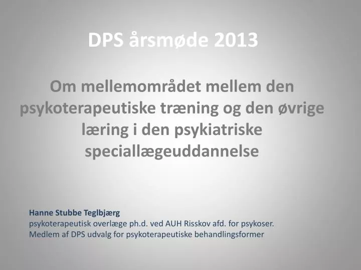 dps rsm de 2013