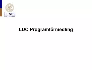ldc programf rmedling