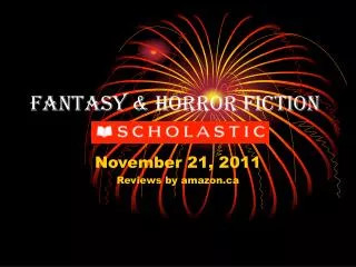 Fantasy &amp; Horror Fiction