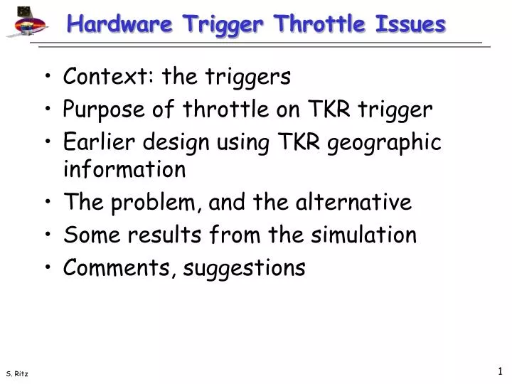 hardware trigger throttle issues