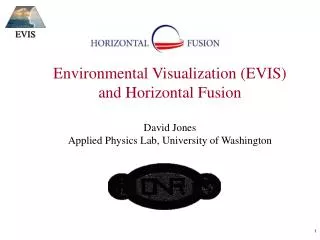 Environmental Visualization (EVIS) and Horizontal Fusion David Jones