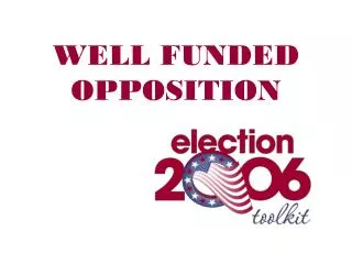 WELL FUNDED OPPOSITION