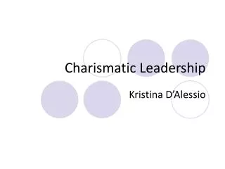 Charismatic Leadership