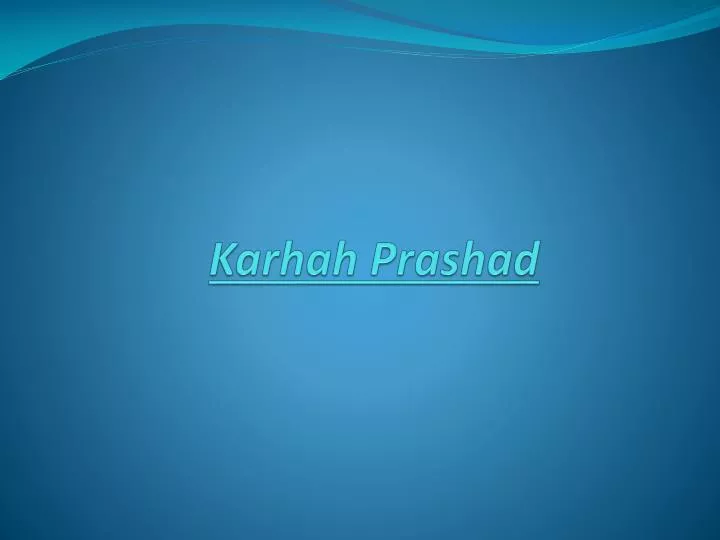 karhah prashad