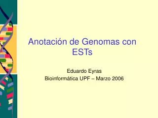 anotaci n de genomas con ests