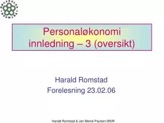 personal konomi innledning 3 oversikt