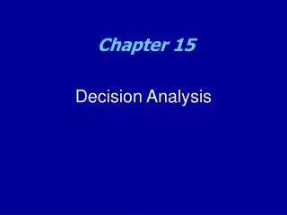 decision analysis