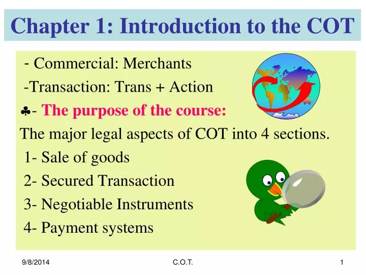 chapter 1 introduction to the cot