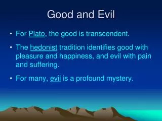 good and evil